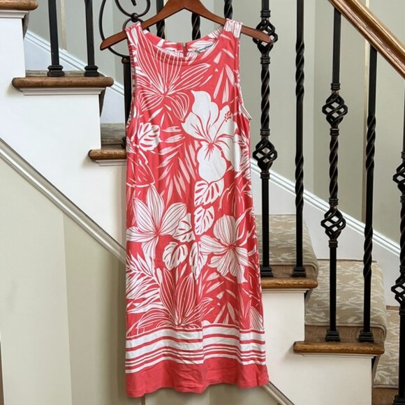 Tommy Bahama Dresses & Skirts - Tommy Bahama Women’s Mahana Beach Sheath Dress – Coral & White Floral – Size L